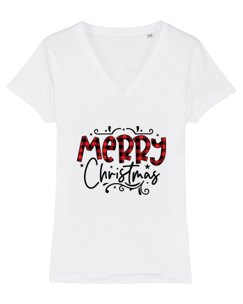 Merry Christmas Material White
