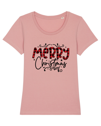 Merry Christmas Material Canyon Pink