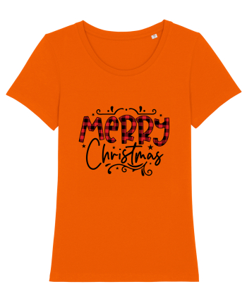 Merry Christmas Material Bright Orange