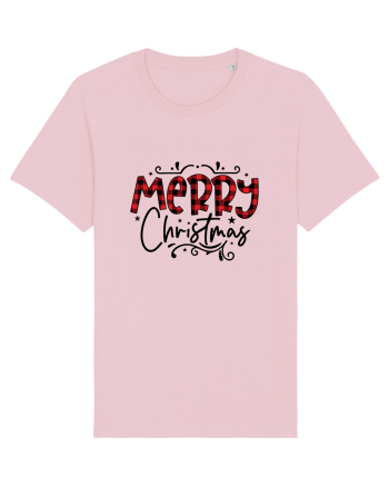 Merry Christmas Material Cotton Pink