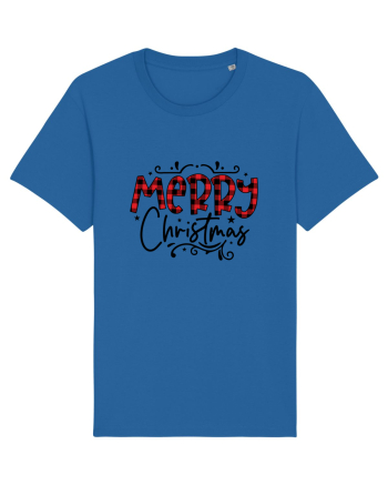 Merry Christmas Material Royal Blue
