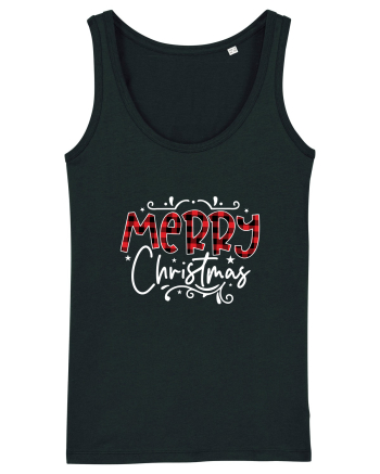 Merry Christmas Material (alb) Black