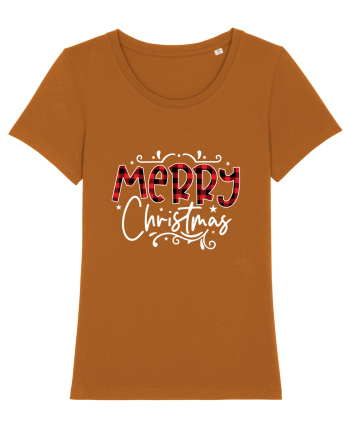 Merry Christmas Material (alb) Roasted Orange