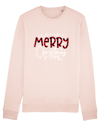 Merry Christmas Material (alb) Candy Pink