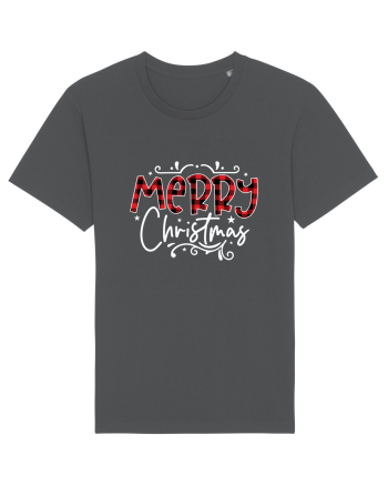 Merry Christmas Material (alb) Anthracite
