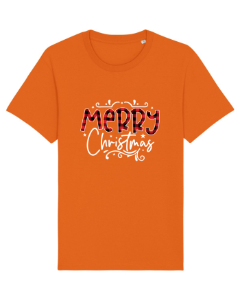 Merry Christmas Material (alb) Bright Orange