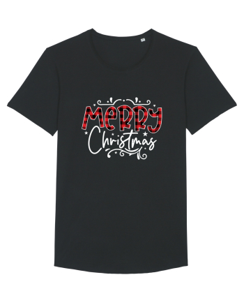 Merry Christmas Material (alb) Black