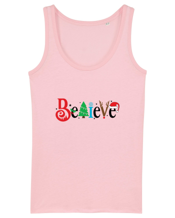 Believe (motive de Crăciun) Cotton Pink