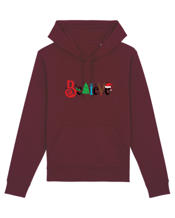 Believe (motive de Crăciun) Burgundy