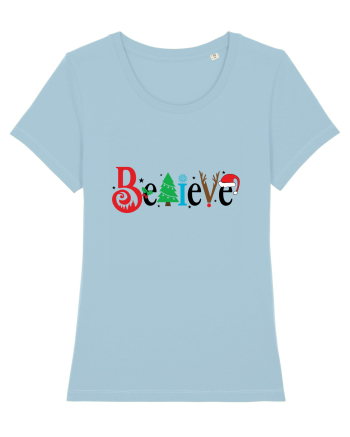 Believe (motive de Crăciun) Sky Blue