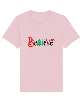 Believe (motive de Crăciun) Cotton Pink
