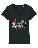 Believe Red Hat (alb) Tricou mânecă scurtă guler V Damă Evoker
