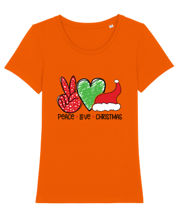 Peace Love Christmas Bright Orange