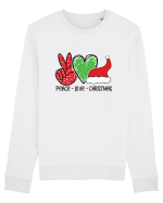 Peace Love Christmas Bluză mânecă lungă Unisex Rise