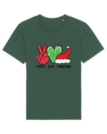 Peace Love Christmas Bottle Green