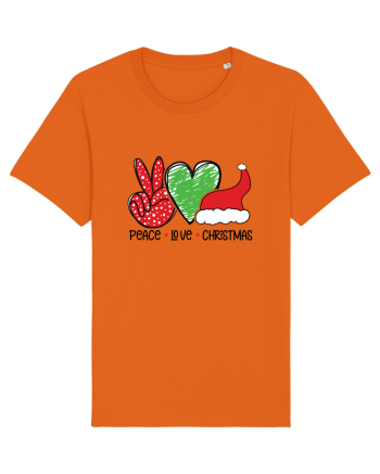 Peace Love Christmas Bright Orange