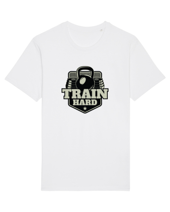 Train Hard Gym White