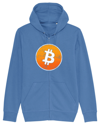 Vintage Bitcoin Bright Blue