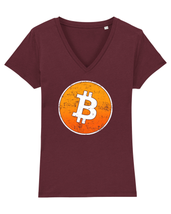 Vintage Bitcoin Burgundy