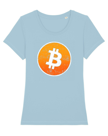 Vintage Bitcoin Sky Blue