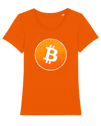 Vintage Bitcoin Bright Orange