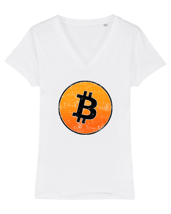 Retro bitcoin design White