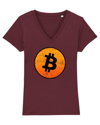 Retro bitcoin design Burgundy