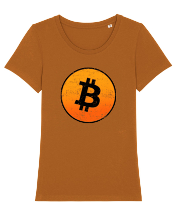 Retro bitcoin design Roasted Orange
