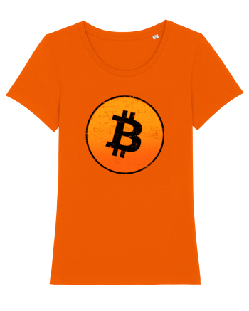 Retro bitcoin design Bright Orange