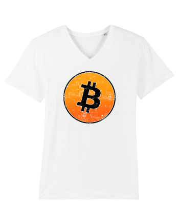 Retro bitcoin design White
