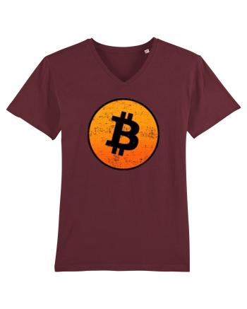 Retro bitcoin design Burgundy