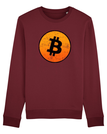 Retro bitcoin design Burgundy