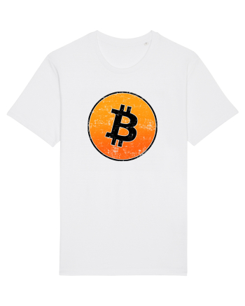 Retro bitcoin design White