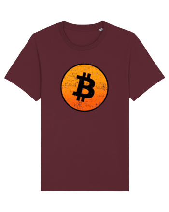 Retro bitcoin design Burgundy