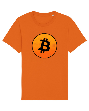 Retro bitcoin design Bright Orange