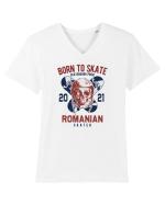 ROMANIAN Skater Tricou mânecă scurtă guler V Bărbat Presenter