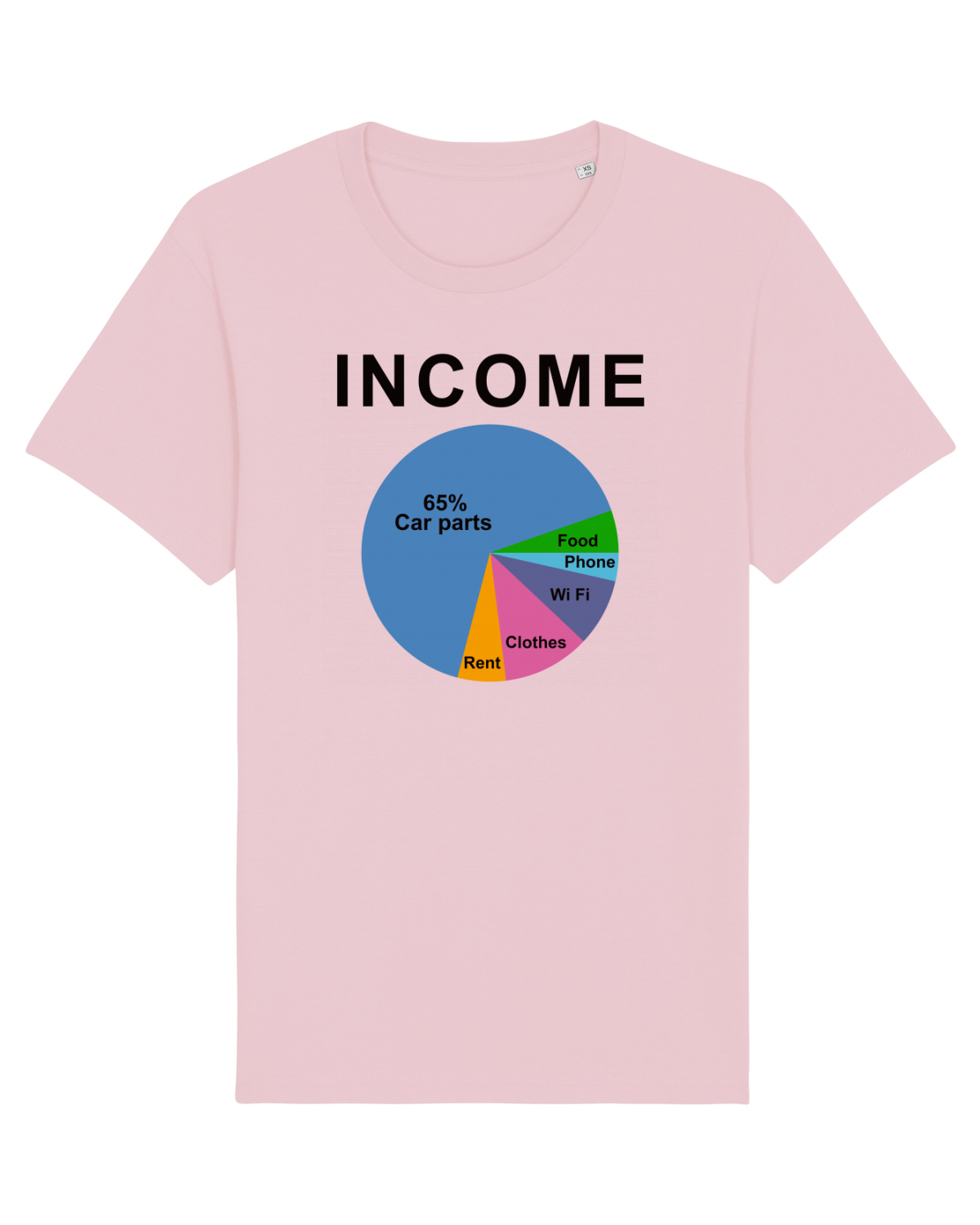 Tricou mânecă scurtă Unisex Rocker Cotton Pink