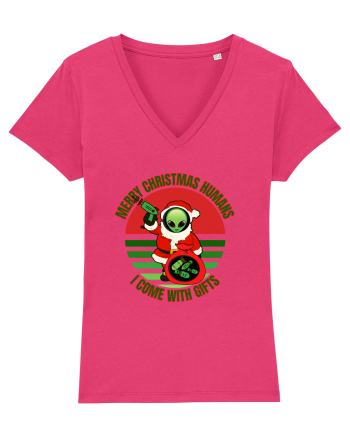 Funny Santa Claus Alien Raspberry
