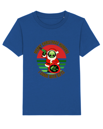 Funny Santa Claus Alien Majorelle Blue