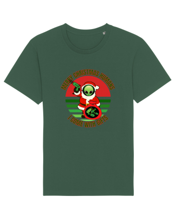 Funny Santa Claus Alien Bottle Green