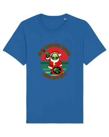 Funny Santa Claus Alien Royal Blue