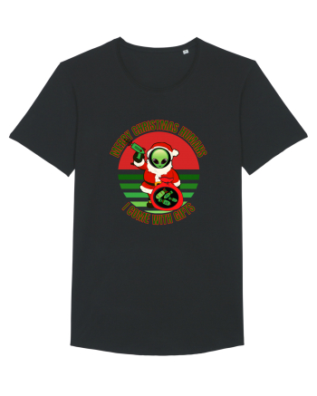 Funny Santa Claus Alien Black