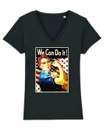 Strong Woman Tricou mânecă scurtă guler V Damă Evoker