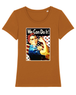 Strong Woman Tricou mânecă scurtă guler larg fitted Damă Expresser