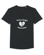 Jesus heals broken hearts Tricou mânecă scurtă guler larg Bărbat Skater