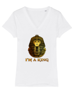 KING Tricou mânecă scurtă guler V Damă Evoker