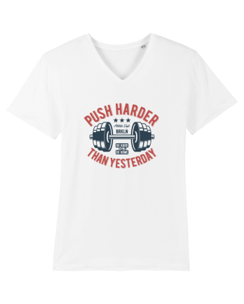 Push Harder than yesterday Gym White