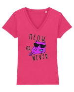 Meow or never Tricou mânecă scurtă guler V Damă Evoker
