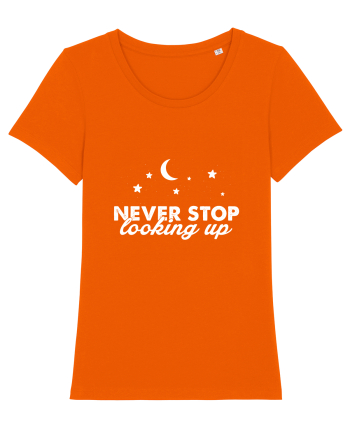 Never stop looking Up Bright Orange