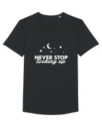 Never stop looking Up Tricou mânecă scurtă guler larg Bărbat Skater